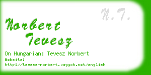 norbert tevesz business card